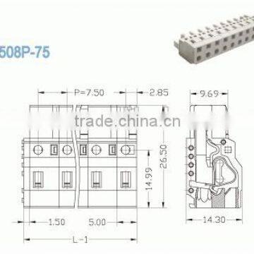 Termin Block Pitch 7.5mm 300V 15A Female Pluggable Terminal Block Connector 2P-16P photo-2