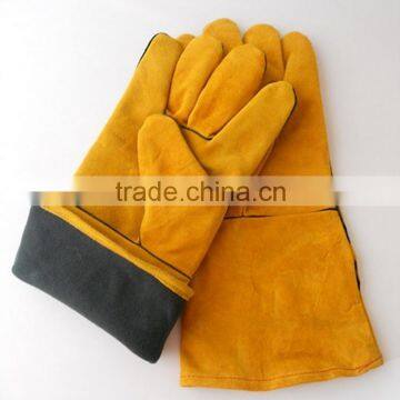 High quality cheap price Yellow welding gloves manufacturer from Gaozhou city