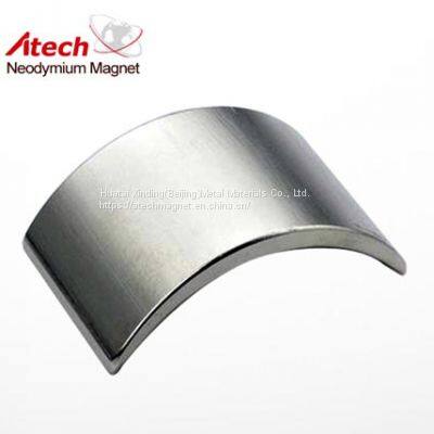 N42SH ARC Neodymium Magnet OD1.5 inch xID1.25 inch x0.75 inch Lx90 Degree ID N Pole