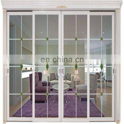 Aluminium sliding door double safety glass sliding door