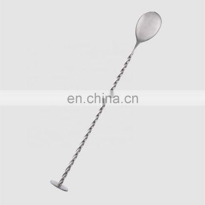 Factory Direct oem stainless steel drink mixing 10inch bar cocktail forks and spoons