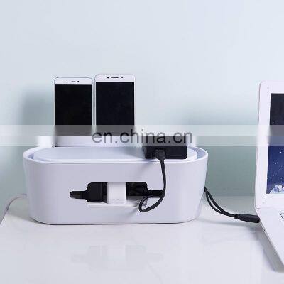 Heat Dissipation Plastic Cable Tray Electric Wire Storage Table Use Cable Organizer ABS Plastic Socket Organizer With Lid photo-4