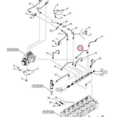 FPT IVECO CASE Cursor11 EURO 6 F3GFE613A B001 5801863562/5801690111  oil tube 504372432