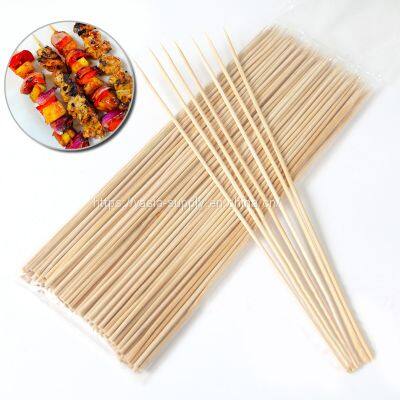 Custom Wholesale Food Grade 100pc Bamboo Skewers Barbecue Kebab Stick