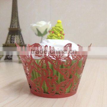 Custom Paper Wholesale Wedding Cupcake Wrapper Laser Cut photo-4