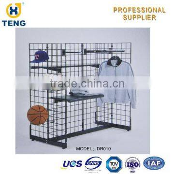 Classic Grid Wire Line 4 Way Shoe Rack Display