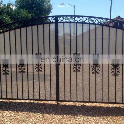 Galvanized Powder Coated Steel Gate House Main Gate With Electronic Gate Opener Designs photo-4