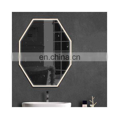 Silver Round Rectangular Purple Usb Bathroom Luxury Wall Touch Led Makeup Vanity Mirror photo-5
