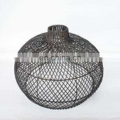 Black Rattan Pendant Light High Quality Hanging Woven Lamp Shade Best Price Wholesale Vietnam Cheap Wholesale photo-2