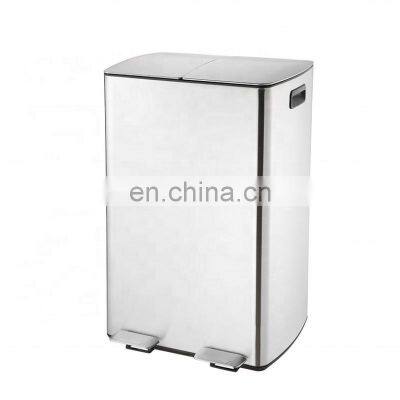 Dustbin Garbage Stainless Steel Bathroom Comfortable Big Pedal Dust Bin For Kitchen Recycling Trash Can