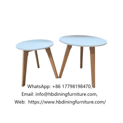 MDF round desktop home furniture two-piece small dining table set