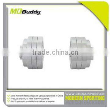 Chromed dumbbell set for sale