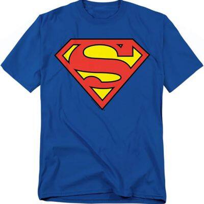 Superman Classic Logo T Shirt and Stickers, Unisex Adult T Shirt Collection