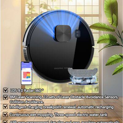 PUREROBO X7-Robot Vacuum Cleaner With APP & Remote control 3 In 1 Wet Dry Mopping & Sweeping & Vacuum 360°Detection Lidar Sensor Real-time Mapping