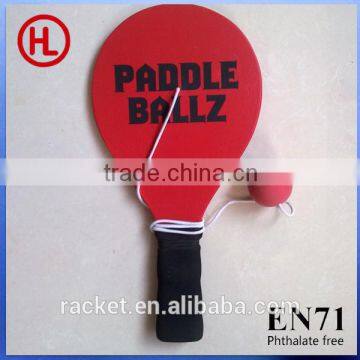 2015 TOP QUALITY Color mini Wooden Beach tennis racket /beach bat /beach paddle set with beach ball for kids wholesale