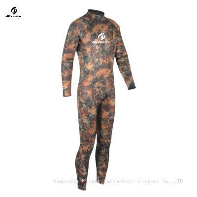 Camouflage 3mm-5mm wetsuit Spearfishing suit one piece wetsuit battle fatigues fullset