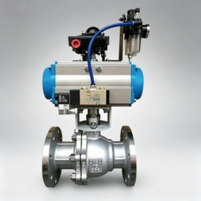 DIN Type Pneumatic Ball Valve 1/2