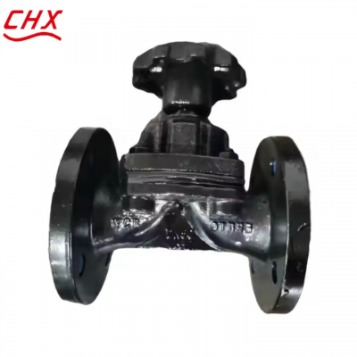 G41J-PN10/PN16 Диафрагменный клапан с фланцем из шлакоуглеродистой чугуна с мягким резиновым уплотнением, антикоррозионный ручной диафрагменный запорный клапан