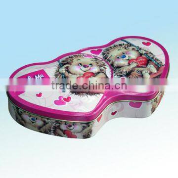 heart shape storage tin box