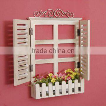 European Style Garden Wood Craft Shutter Wall Decoration photo-2