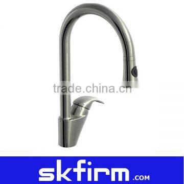 High quality solid stainless steel kitchen pull out faucet