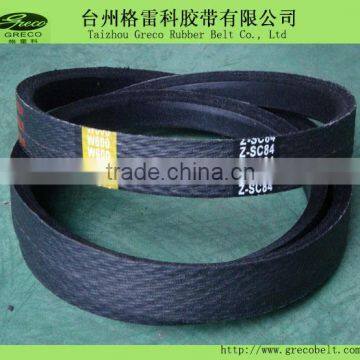 High quality wrapped (withou teeth) v belt for machine