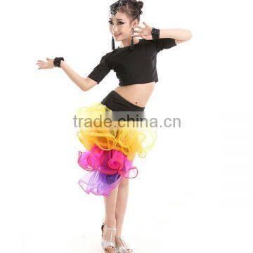 Popular Ballroom Sequins Fringe Rumba Latin Dance Dress Children Girl Latin Dance Dress photo-5