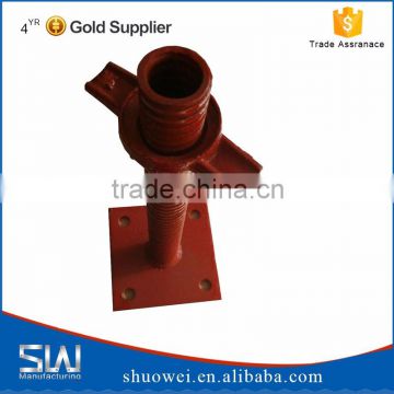 color painted adjustable base jack for scaffolding parts