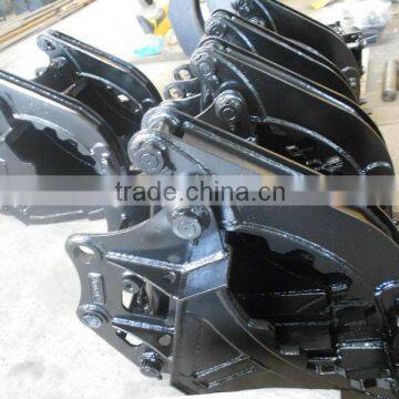 Hydraulic fixed bucket grapple for 50 tons excavator