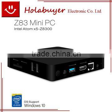 Z83 Smart Mini PC Intel Atom X5-Z8300 Processor Bluetooth 4.0 Quad Core 2GB Ram 32GB Windows10 OS TV BOX