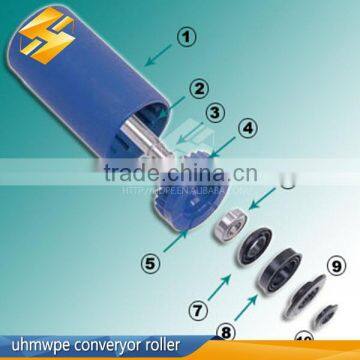 plastic belt roller uhmwpe idler roller conveyor return uhmwpe idler roller