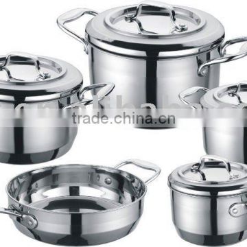 9 pcs cookware set stainless steel (SA1816-T9)