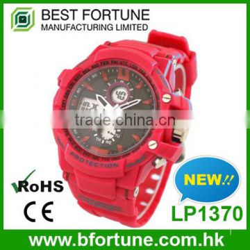 LP1370 Hot product pantone color pu strap dual time vogue watch