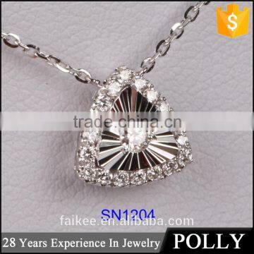 white gold Plated Fashion Pendant Advertisiing Necklace Jewelry Set Models