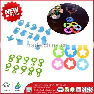 Excellent quality suction cup star shape glass marker for party accessories