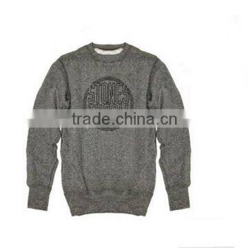 custom high quality polyester cotton men sweatshirt print wholesale