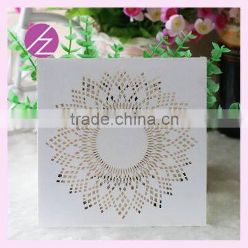 Custom Laser cut Classic Style sunflower design Wedding Invitations Cards luxury Rhinestone & Laser Cut Flower