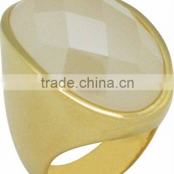 Gold Plated Fashion Ring with natural stone