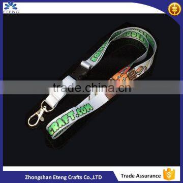 Lovely 15mm width custom printed neck lanyard,lanyard with attached plastic buckle