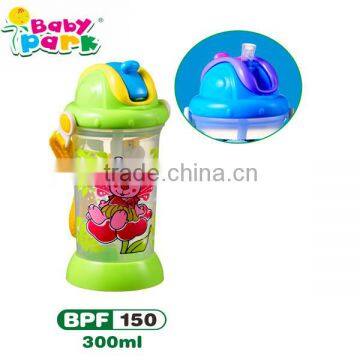 nice cartoon baby drinking bottle