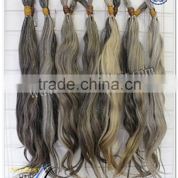 Wholesale top quality unprocessed 100% virgin remy human hair grey hair