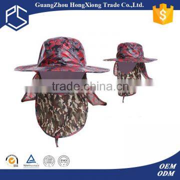 Fishing Waterproof Material Face Mask and Neck Shade Wide Brim Custom Camo Bucket Hat photo-2