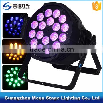 18x18w 6in1 aluminum die-casting dmx led par rgbaw uv