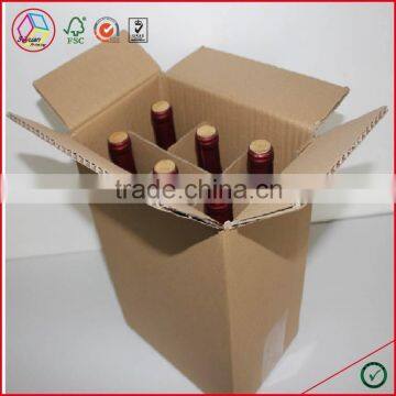 High Quality 6 Bottle Cardboard Wine Box