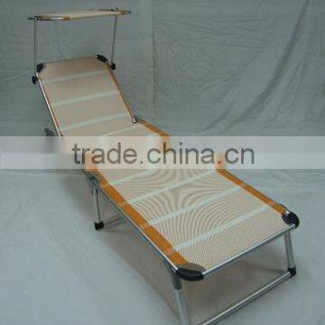 Folding beach lounge bed