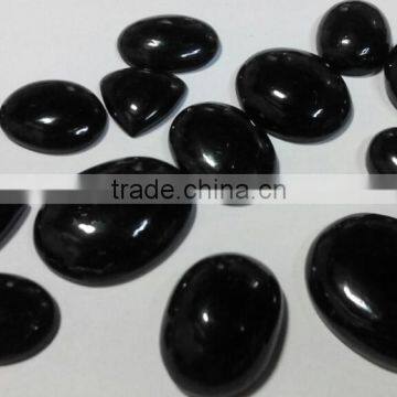 Black Tourmaline Natural Stone Evil eye gemstone cabochons