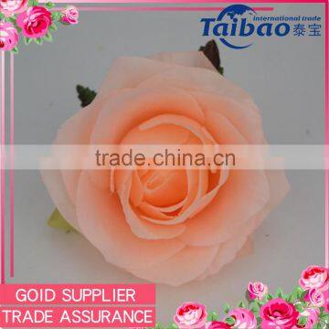 Wholesale wrist, hair or wreath making raw material peach flower rose head