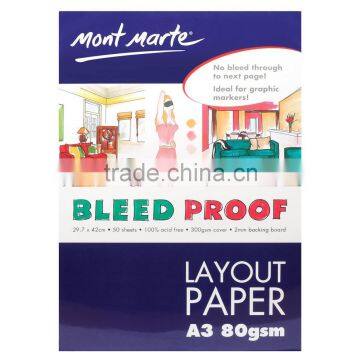 Mont Marte Bleedproof Layout Pad 80gsm 50 sheet A3