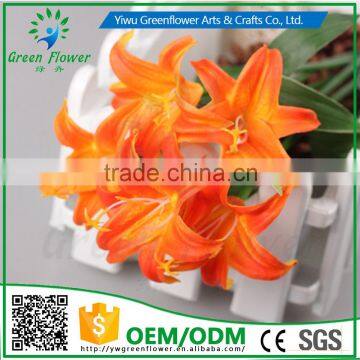 2016 Wholesale Multicolor Artificial Flowers Lily Real Touch Bouquet Wedding Bridal Home Declarative Flowers photo-3
