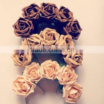 2015 New styles headband with fabric colorful flower H4056